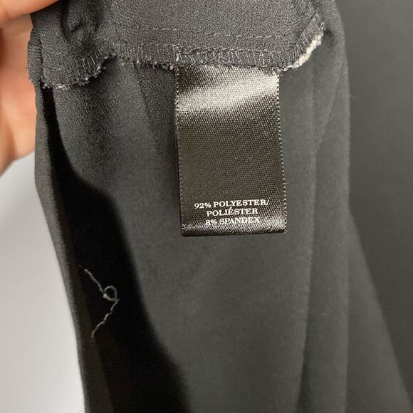 Ann Taylor Black Cap Sleeve with Gold Zipper Detailing Size Large - Picture 7 of 8